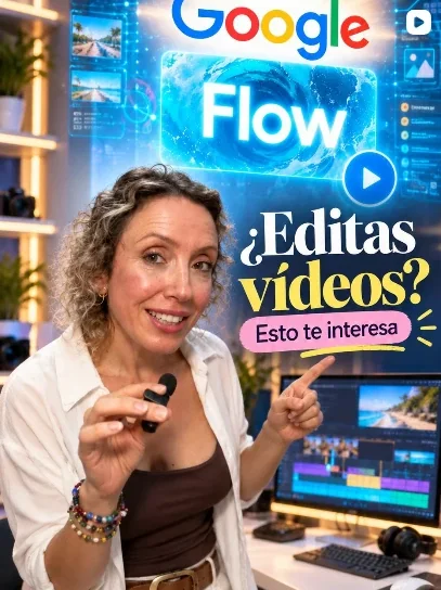 Encar Centella hablando de Google Flow para editar vídeos